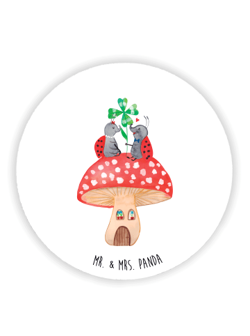 Mr. & Mrs. Panda Magnet für Fotos Marienkäfer Fliegenpilz ohne S... in Weiß