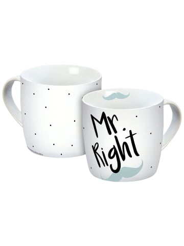 Geda Labels Tasse Mr. Right in Weiß - 300 ml