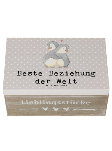 Mr. & Mrs. Panda Geschenkdose Pinguin Beste Beziehung der Welt m... in Grau Pastell