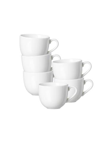 Ritzenhoff & Breker 6er Set Kaffeetassen Skagen in Weiß 220 ml in weiß