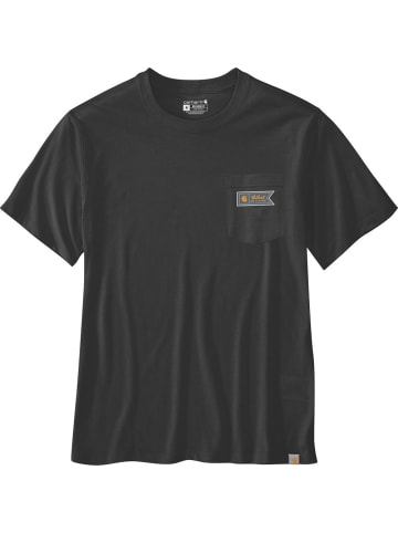 CARHARTT T-Shirt "Pocket Script 107063" in Schwarz