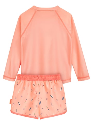 Playshoes UV-Schutz Bade-Set 1/1-Arm Surfbrett Palme in altrosa