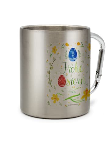 Mr. & Mrs. Panda Teetasse Ostern Frohe Ostern ohne Spruch in Silber