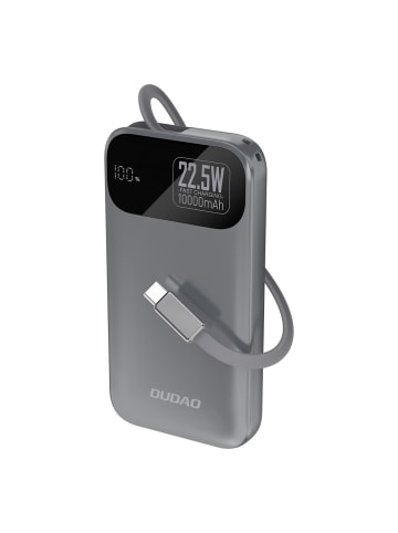 Dudao K31 10000mAh 22,5W Powerbank mit Kabel Grau