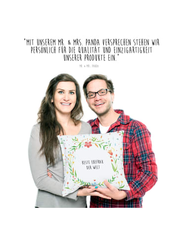 Mr. & Mrs. Panda Kopfkissen Ehefrau mit Spruch in Weiß