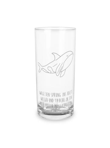 Mr. & Mrs. Panda Wasserglas Orca mit Spruch in Transparent