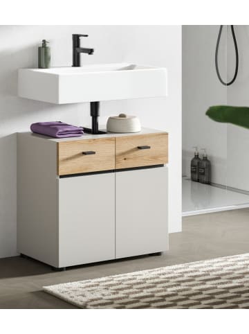 Inn.Furn Waschbeckenunterschrank Kaschmir, Eiche Evoke 60 cm, Badschrank 2-türig