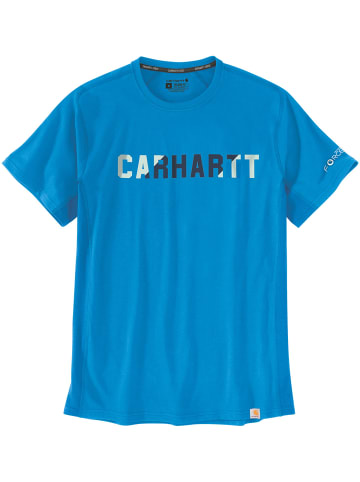 CARHARTT Logo T-Shirt in Hellblau in Hellblau