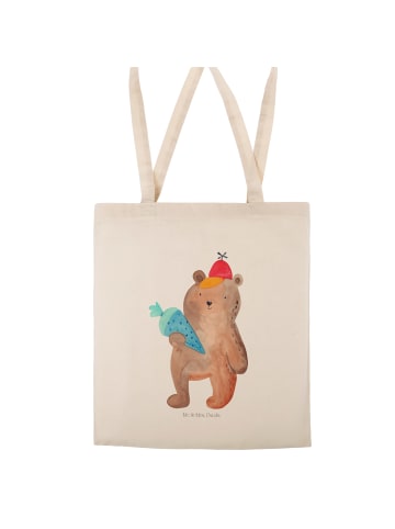Mr. & Mrs. Panda Shopper Bag Bär Schultüte ohne Spruch in Creme