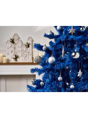 Beliani 102er-Set Weihnachtsbaumkugeln BANDAK in Silber