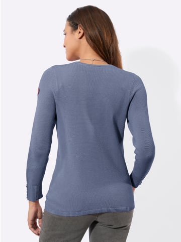 WITT WEIDEN V-Ausschnitt-Pullover in taubenblau