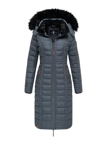 Navahoo Wintermantel Umay in Blue Grey