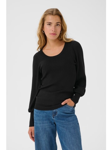 Kaffe KAdora Knit Pullover Slim fit in Black Deep