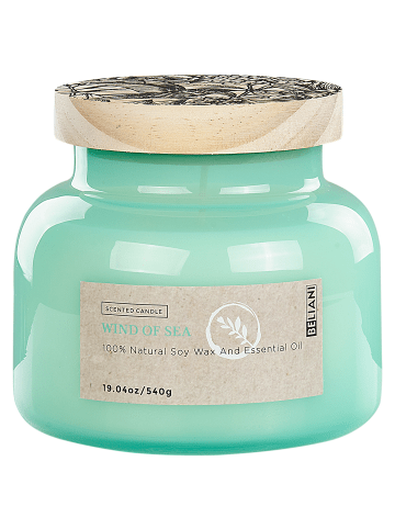 Beliani Kerze DELIGHT BLISS in Blau - (W) 10 x (H) 10 x (L) 10 cm