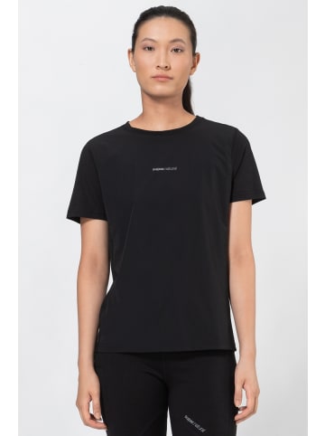 super.natural Merino T-Shirt mit Softshell in schwarz