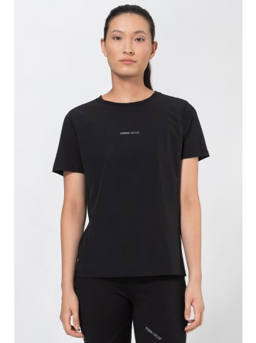 super.natural Merino T-Shirt W WINDBREAKER TEE in schwarz