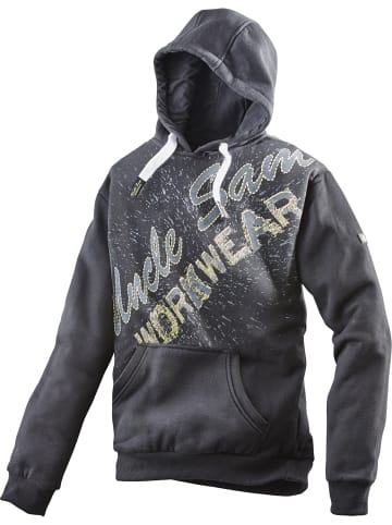 Uncle Sam Sweathoody in anthrazit/schwarz