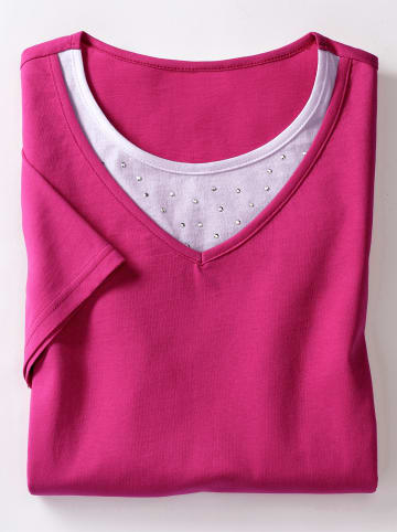 Sieh an! 2-in-1-Shirt in fuchsia