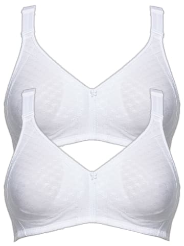 SUSA 2er Pack BH ohne Bügel Topsy Plus in Weiss Weiss