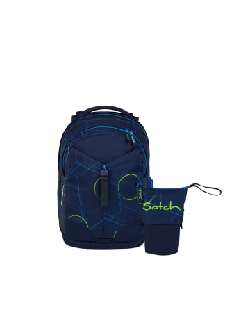 Satch Schulrucksack-Set MATCH "Blue Tech" 2-teilig in Blau
