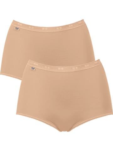 Sloggi Baumwolle, Single-Jersey Taillenslip 2er-Pack Basic+ in haut