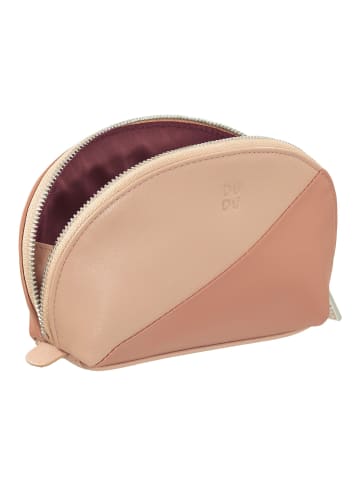 DuDu Segovia Kosmetiktasche Leder 16 cm puder rosa