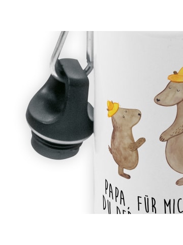 Mr. & Mrs. Panda Trinkflasche Bären mit Hut mit Spruch in Weiß