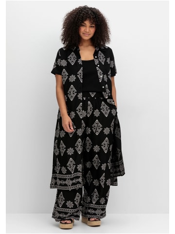 sheego by Joe Browns Longbluse in schwarz gemustert