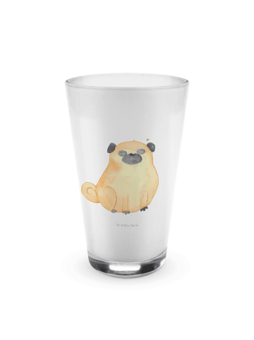 Mr. & Mrs. Panda Glas Mops ohne Spruch in Transparent