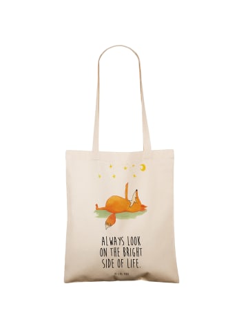 Mr. & Mrs. Panda Tote Bag Fuchs Sterne mit Spruch in Creme