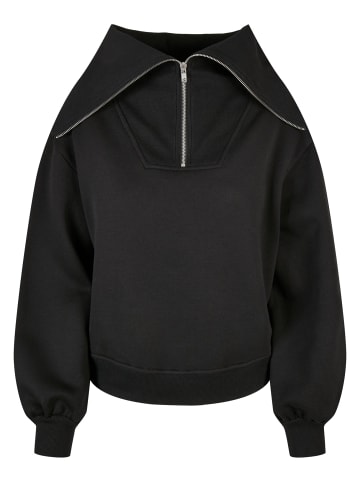 Urban Classics Urban Classics Damen Ladies Oversized High Neck Troyer Crew in black