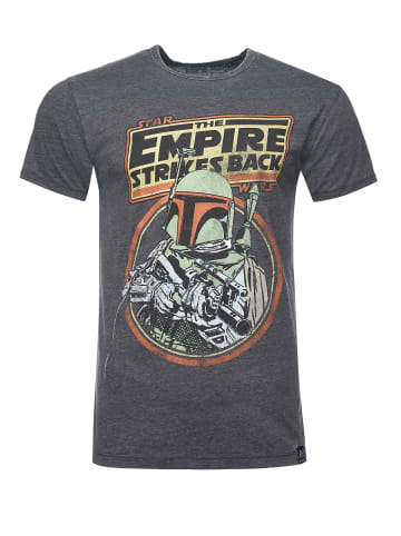 Recovered T-Shirt Star Wars The Empire Strikes Back Boba Fett in Dunkelgrau