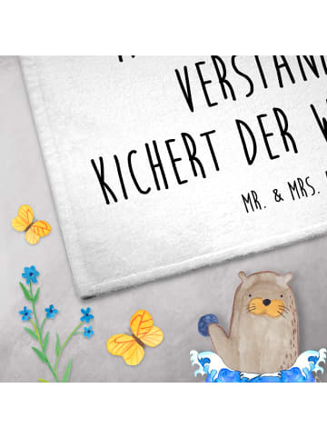 Mr. & Mrs. Panda Gästehandtücher Bär Gefühl mit Spruch in Weiß