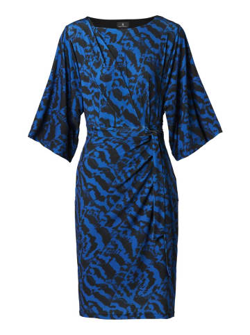 Mart Visser Kleid mit Mailänder Print, Schwarz/Kobalt