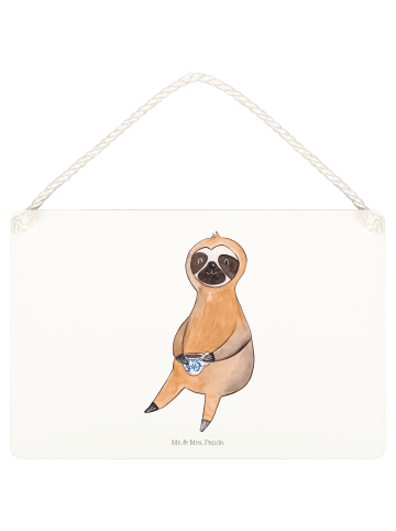 Mr. & Mrs. Panda Deko Wandbild Faultier Kaffee ohne Spruch in Transparent