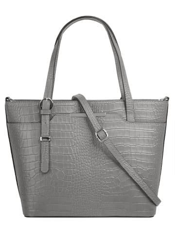 Cluty Handtasche echt Leder in grau
