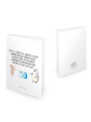 Mr. & Mrs. Panda Geburtstagskarte Mit Spruch 30. Geburtstag Maus... in Weiß