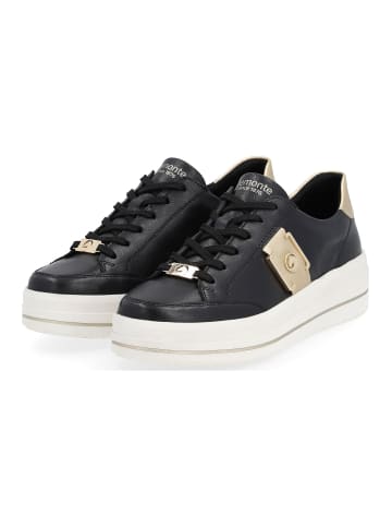 remonte Sneaker in Schwarz/Gold