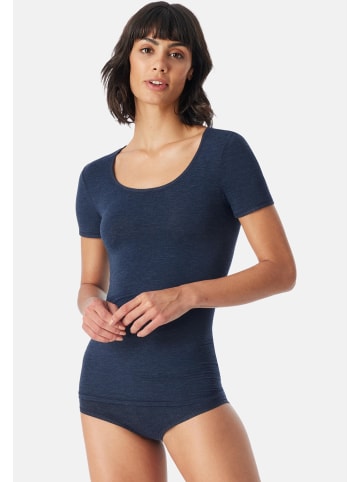 Schiesser Unterhemd / Shirt Kurzarm Personal Fit in Nachtblau