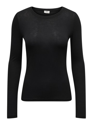 JACQUELINE de YONG Langarm Shirt Dünner Basic Pullover JDYSUMA in Schwarz-2