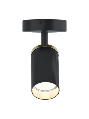 home24 Deckenleuchte URS 1-flammig in Schwarz / Messing