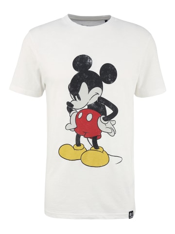 Recovered T-Shirt Disney Mickey Mouse Madface in Weiß