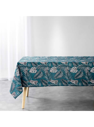Douceur d’Intérieur Rechteckige Tischdecke mit exotischem Blätter-Motiv in Mehrfarben, 140 x 240 cm