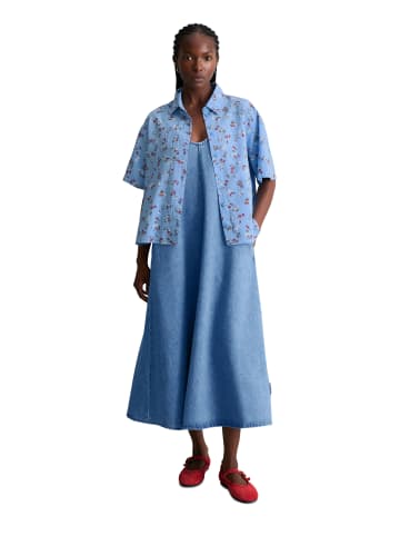Marc O'Polo DENIM Print-Kurzarmbluse relaxed in Light Blue