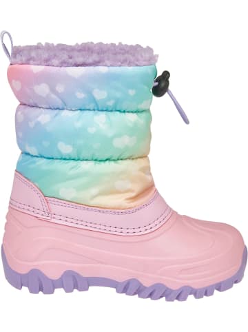 Playshoes Winter-Bootie Regenbogen in rosa