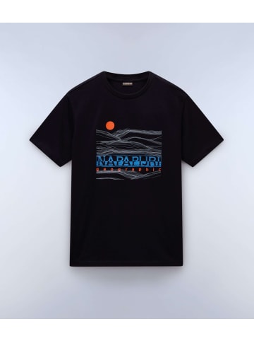 Napapijri T-Shirt "S-Buti Ss" in Schwarz