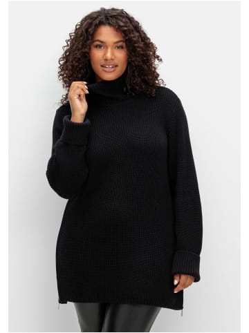 sheego Pullover in schwarz