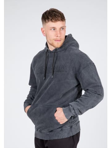 Gorilla Wear Übergroßer Herren-Hoodie - Crowley - Grau Gewaschen