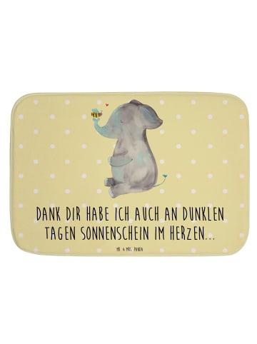 Mr. & Mrs. Panda Badematte Elefant Biene mit Spruch in Gelb Pastell