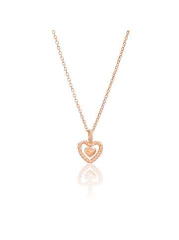 EYE CANDY Collier "HERZ" in Rosegold aus Sterling-Silber